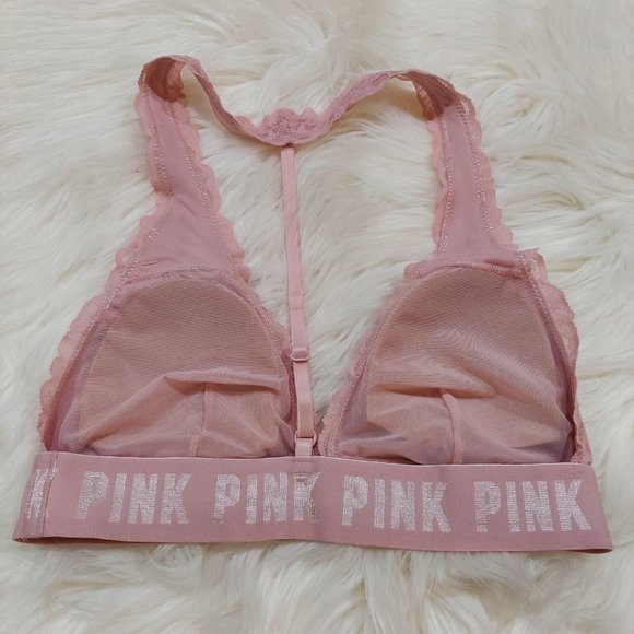 PINK Lace Halter Bralette - Picture 6 of 10